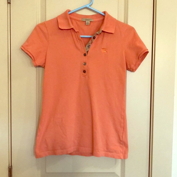 Burberry Tops - Burberry orange polo shirt Burberry Tops - Burberry orange polo shirt
